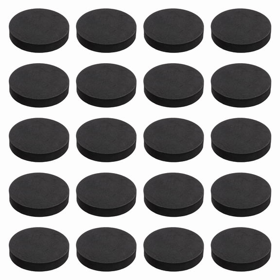 Single Sided Speaker Isolation Pads, 65mmx12mm Round Black Non Slip EVA Acoustic Foam Pads Feet Anti-Vibration Base for Decks Speaker Subwoofer HiFi Sound System, Pack of 32