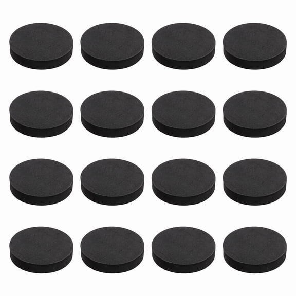 Single Sided Speaker Isolation Pads, 65mmx12mm Round Black Non Slip EVA Acoustic Foam Pads Feet Anti-Vibration Base for Decks Speaker Subwoofer HiFi Sound System, Pack of 16
