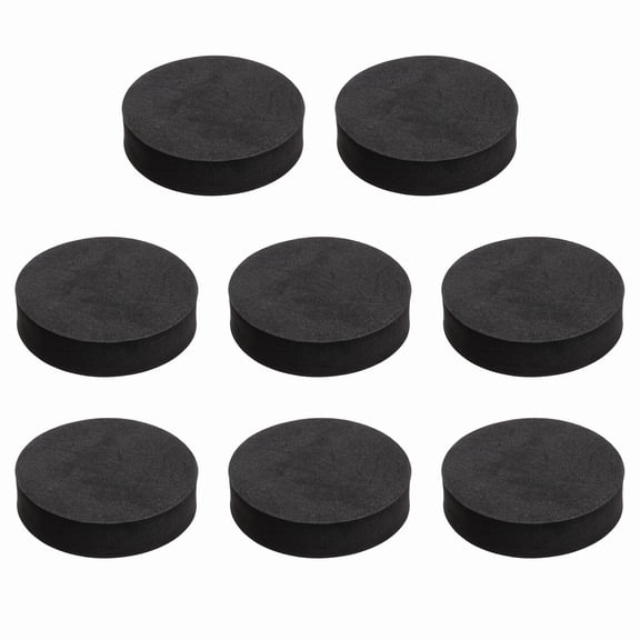 Single Sided Speaker Isolation Pads, 65mmx16mm Round Black Non Slip EVA Acoustic Foam Pads Feet Anti-Vibration Base for Decks Speaker Subwoofer HiFi Sound System, Pack of 8