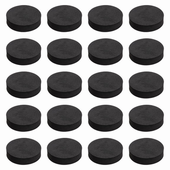 Single Sided Speaker Isolation Pads, 65mmx16mm Round Black Non Slip EVA Acoustic Foam Pads Feet Anti-Vibration Base for Decks Speaker Subwoofer HiFi Sound System, Pack of 32
