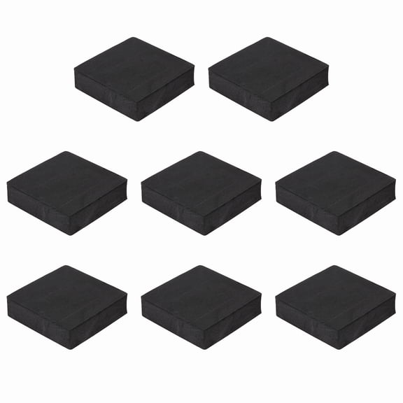 Single Sided Speaker Isolation Pads, 70mmx70mmx20mm Square Black Non Slip EVA Acoustic Foam Pads Feet Anti-Vibration Base for Decks Speaker Subwoofer HiFi Sound System, Pack of 8