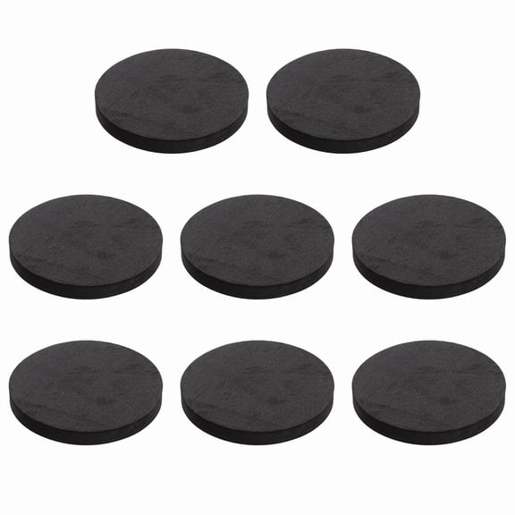 Single Sided Speaker Isolation Pads, 70mmx8mm Round Black Non Slip EVA Acoustic Foam Pads Feet Anti-Vibration Base for Decks Speaker Subwoofer HiFi Sound System, Pack of 8