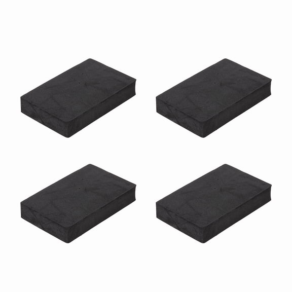 Single Sided Speaker Isolation Pads, 80mmx50mmx20mm Square Black Non Slip EVA Acoustic Foam Pads Feet Anti-Vibration Base for Decks Speaker Subwoofer HiFi Sound System, Pack of 4
