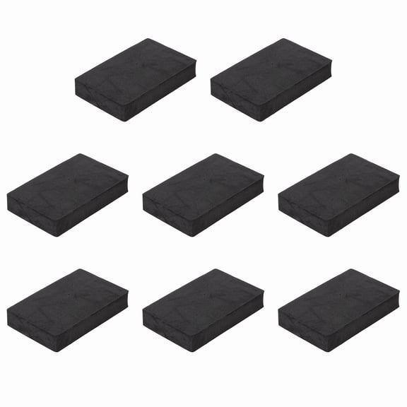 Single Sided Speaker Isolation Pads, 80mmx50mmx20mm Square Black Non Slip EVA Acoustic Foam Pads Feet Anti-Vibration Base for Decks Speaker Subwoofer HiFi Sound System, Pack of 8