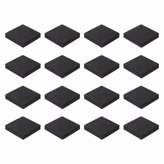 Single Sided Speaker Isolation Pads, 80mmx80mmx15mm Square Black Non Slip EVA Acoustic Foam Pads Feet Anti-Vibration Base for Decks Speaker Subwoofer HiFi Sound System, Pack of 16