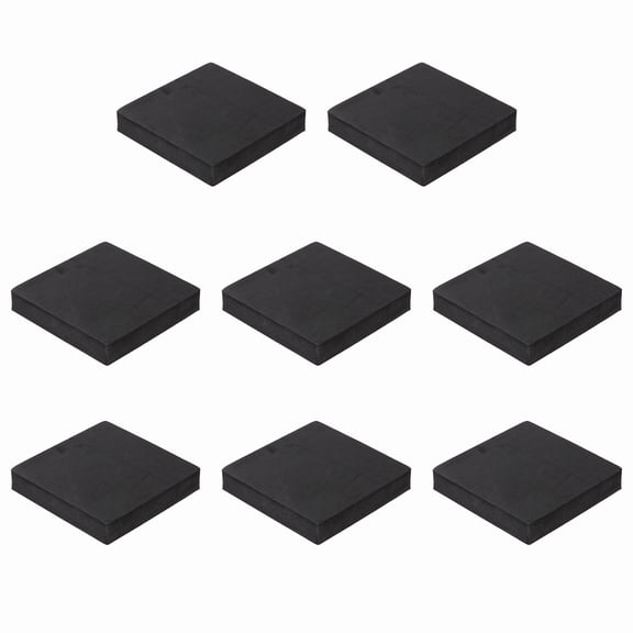 Single Sided Speaker Isolation Pads, 80mmx80mmx15mm Square Black Non Slip EVA Acoustic Foam Pads Feet Anti-Vibration Base for Decks Speaker Subwoofer HiFi Sound System, Pack of 8
