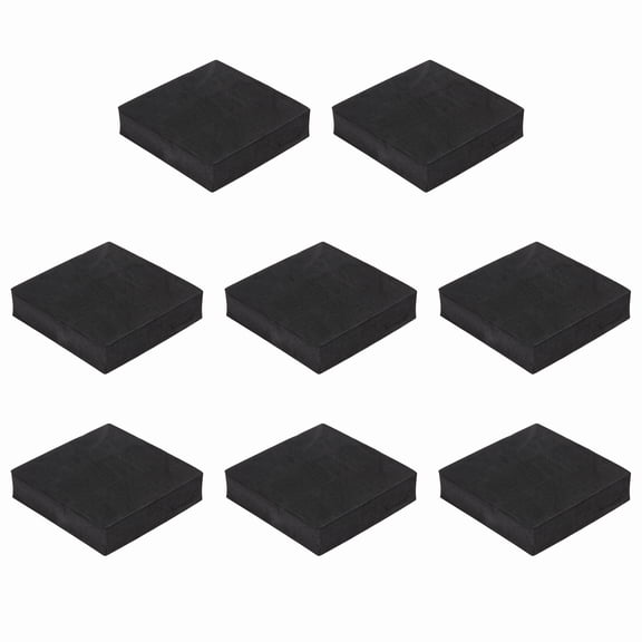 Single Sided Speaker Isolation Pads, 80mmx80mmx20mm Square Black Non Slip EVA Acoustic Foam Pads Feet Anti-Vibration Base for Decks Speaker Subwoofer HiFi Sound System, Pack of 8
