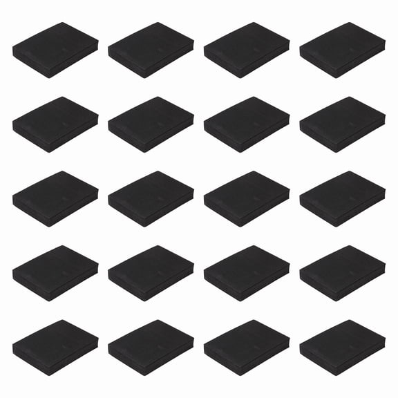 Single Sided Speaker Isolation Pads, 90mmx65mmx15mm Square Black Non Slip EVA Acoustic Foam Pads Feet Anti-Vibration Base for Decks Speaker Subwoofer HiFi Sound System, Pack of 32