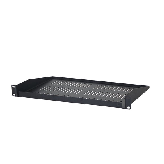 Quest Manufacturing Single-Sided Vented Cantilever Steel Dimensions: 19W x 12D x 1.75H Cantilever Shelf with Hardware Included, Black