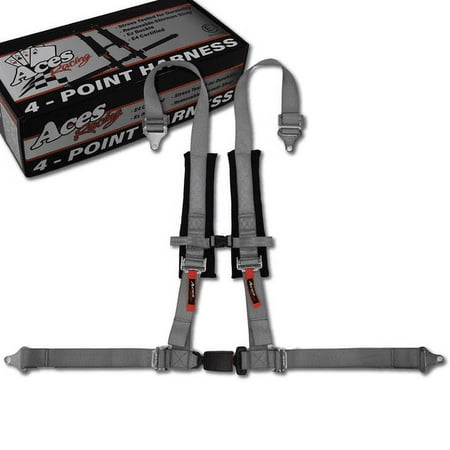 (Single) Silver 4 Point Harness with Ez-Buckle