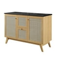 thumbnail image 1 of Single Sink Vanity Cabinet, Brown Oak Black, Wood, Hotel Bedroom Bathroom, Modern Contemporary HB36314, 1 of 15