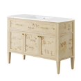 thumbnail image 1 of Single Sink Vanity Cabinet, White Burl, Wood, Hotel Bedroom Bathroom, Modern Contemporary HB36047, 1 of 15