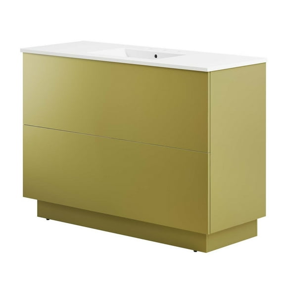 Single Sink Vanity Cabinet, White Gold, Wood, Hotel Bedroom Bathroom, Modern Contemporary HB36023