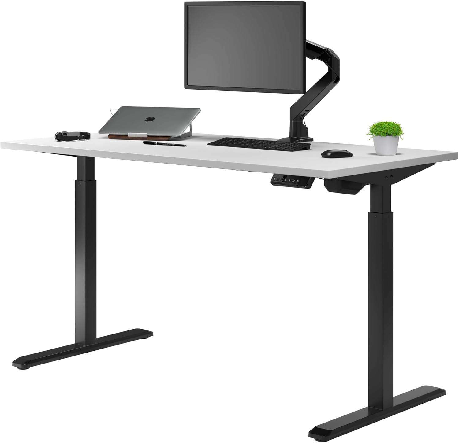 Single Sit Stand Desk Adjustable Standing Desk Ergonomic Sit