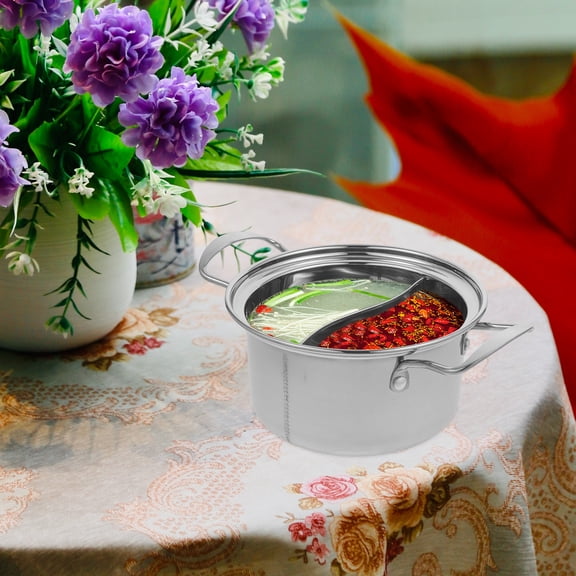 Single Small Hot Pot Stainless Steel Cooking Cooker Soup Pans Stock Saucepan Camping Ramen 201 Individual