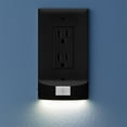 thumbnail image 1 of Single, SnapPower MotionLight [FOR STANDARD OUTLETS] - Motion Detecting LED Night Lights Built-In to Wall Plate - Bright/Dim/Off Options - Automatically On/Off Sensor - (Black, Decor), 1 of 5