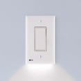 thumbnail image 1 of Single - SnapPower SwitchLight - LED Night Light - for Single-Pole Light Switches - Light Switch Plate with LED Night Lights - Adjust Brightness - Auto On/Off Sensor - (Rocker, White), 1 of 5