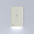 thumbnail image 1 of Single - SnapPower SwitchLight - LED Night Light - for Single-Pole Light Switches - Light Switch Plate with LED Night Lights - Adjust Brightness - Auto On/Off Sensor - (Toggle, Light Almond), 1 of 5