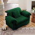 thumbnail image 1 of Single Sofa Chair, Cloud chair with Pillow, Velvet Single Seat Sofa, Comfy Deep Upholstered Couch for Living Room, Bedroom, Apartment Sofa with storage, Green, 1 of 8