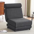 thumbnail image 1 of Single Sofa Chair Foldable Single Sofa Bed with Pillow,Portable Foldable Sofa Bed,Leisure Sofa Chair,Easy to Store,Made of Breathable and Wearable Linen, 1 of 12