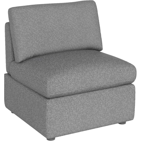 Single Sofa Couch 1-Seat Sofa Convertible Sofa Modular Single Sectional Sofa Couch for Living Room Bedroom Office (Gray)