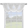 thumbnail image 1 of Single Soho Faux Silk Waterfall Window Valance- White - 57x37, 1 of 2
