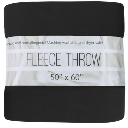 Single Solid Color Hypoallergenic 60”L x 50”W Fleece Throw Blanket for Fall, Winter, Spring, Summer, Men, Women, Children & Pets in Black price history and forecast - Trailmaker 3991BLKAD