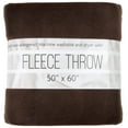thumbnail image 1 of Single Solid Color Hypoallergenic 60”L x 50”W Fleece Throw Blanket for Fall, Winter, Spring, Summer, Men, Women, Children & Pets in Brown, 1 of 7