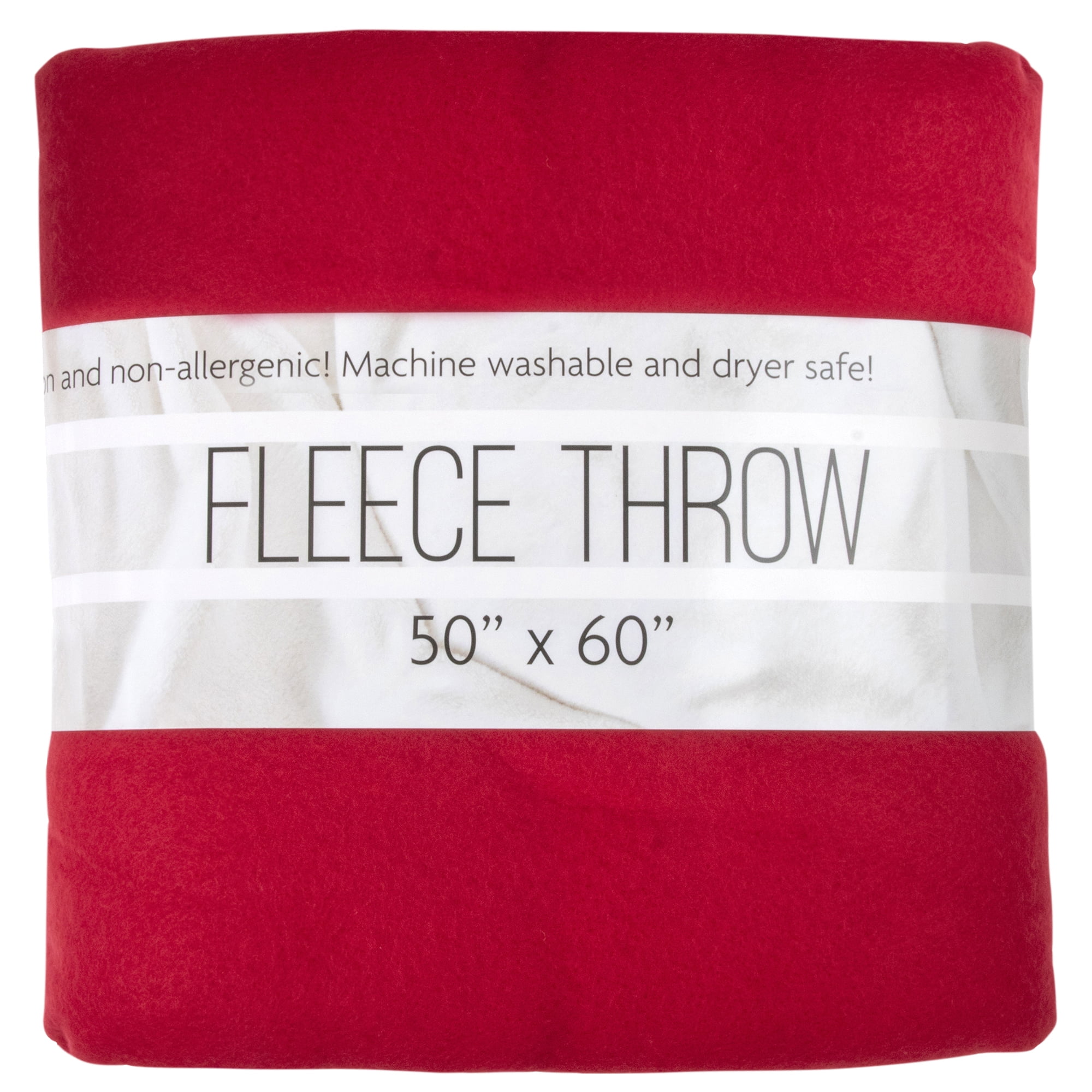 Red Twin Fleece Throw Blanket for Pets and Kids