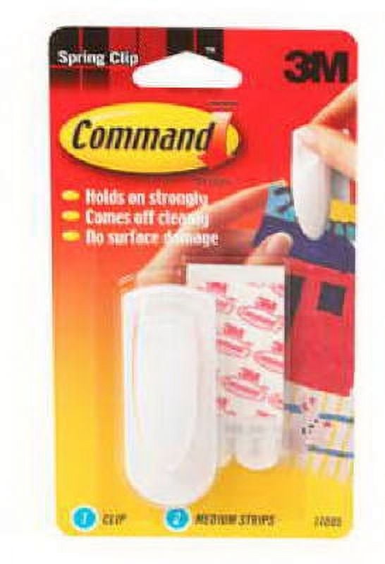 Single Spring Clip With Command Adhesive Holds Firmly Until You Want T