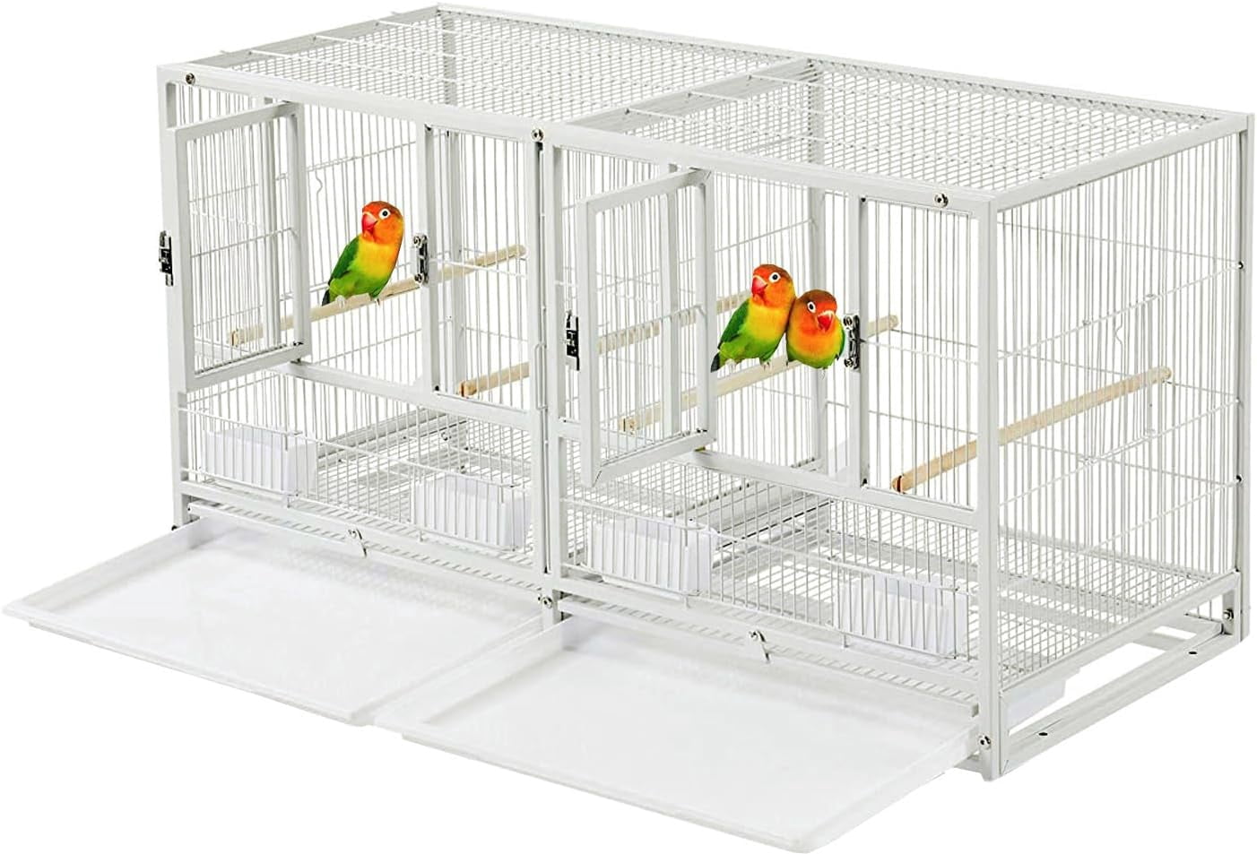 Freebuild Single Story Aviary Reference: Single Stackable Center Divided Breeder Breeding Bird Flight Double