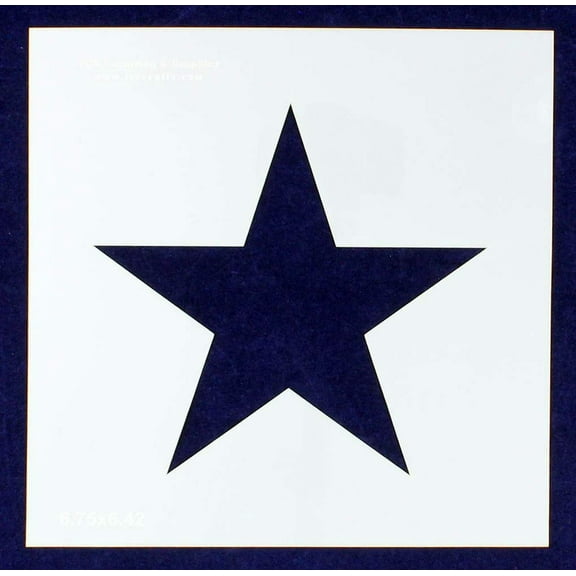 Single Star Stencil 14 Mil -9" X 9" Overall - Painting /Crafts/ Templates