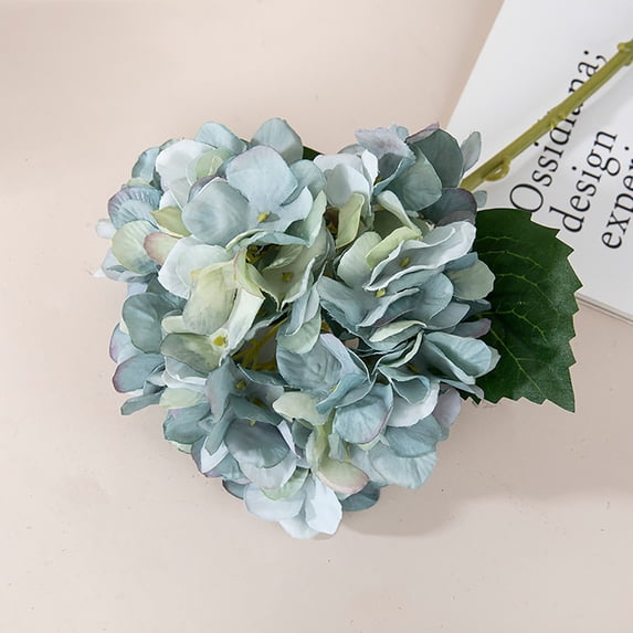 Single Stem Artificial Hydrangea, Simulation Cloth Flower for Home Decor, Lifelike Floral Pick for Wedding Centerpieces & DIY Arrangements