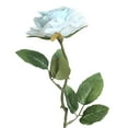 thumbnail image 1 of Single Stem Artificial Rose, Silk Faux Rose Stem, Long Stem Fake Rose Flower, Realistic Rose Bloom with Green Leaves Stem, Artificial Roses Flowers for Wedding Home Decoration 1Pcs, 1 of 1