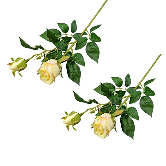 Single Stem Artificial Roses,2 Bulgarian Rose Wedding Flowers for Wedding Aisle Decor,Realistic Fake Roses for Wedding Arch,Centerpieces,Home Decor,65x6cm,2pc