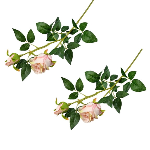 Single Stem Artificial Roses,2 Bulgarian Rose Wedding Flowers for Wedding Aisle Decor,Realistic Fake Roses for Wedding Arch,Centerpieces,Home Decor,65x6cm,2pc