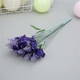 thumbnail image 1 of Single Stem Dark Purple 10-Headed Lavender Artificial Flower Bouquet B - Artificial Flowers - Household Imitation, 1 of 6