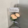 thumbnail image 1 of Single Stem Rose Bouquet Packaging Kit, Transparent Hand Carry Bag With Diy Material For Teachers' Day Gift - Medium Size, 1 of 4