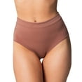 thumbnail image 1 of Single Stitch | Hi-Waist Cheeky Underwear | Sustainable Fabric (Nutmeg, Medium), 1 of 2