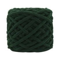 Single Strand Ice Line 57 Dark Green, 1 Roll of Wool, FNGZ Chunky Knit Yarn Soft Velvet Yarn Crochet Knitting Blanket Yarn Diy Craft for Knit Sweaters Blankets Shoes Scarves Clothes