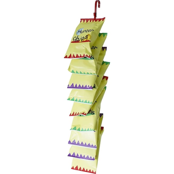 Clps Rack Single String Hanging Display Rack in Red, Chips Bag Holder Rod, Spring ...