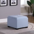 thumbnail image 1 of Single Striped Modern Storage Ottoman White, Blue, 1 of 5