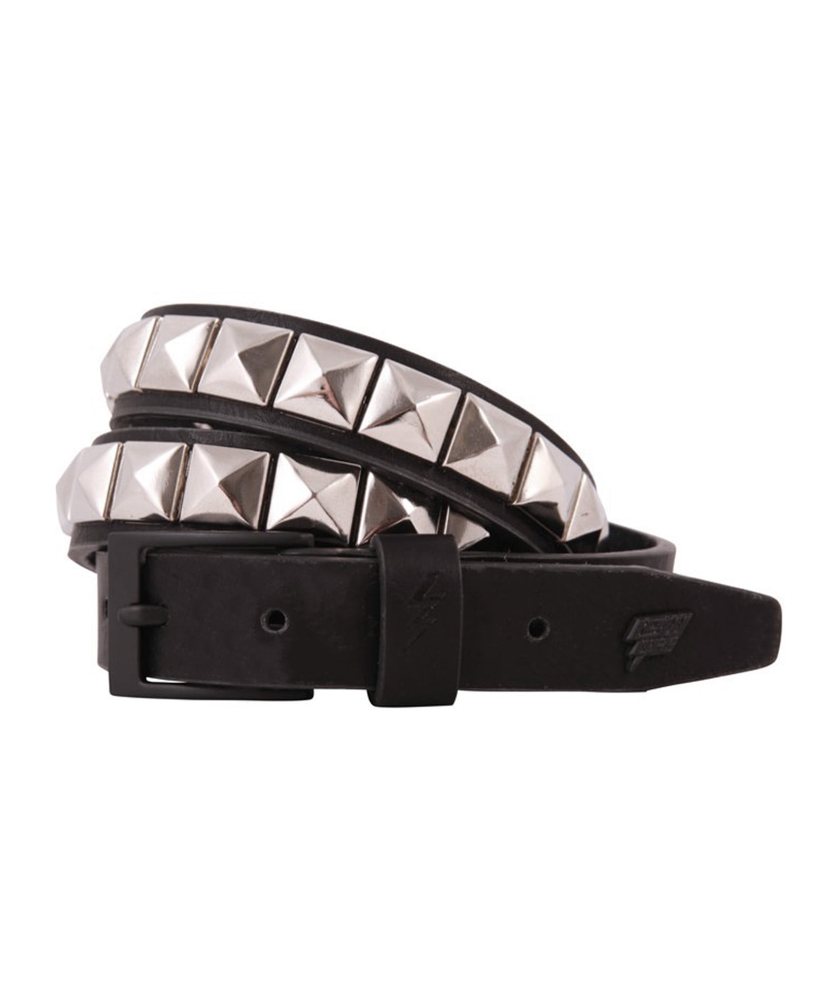 COLLUSION Unisex studded belt in black