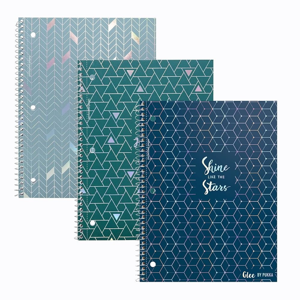 Single Subject Spiral Bound Notebooks With 100 Pages Of 3 HolePunched