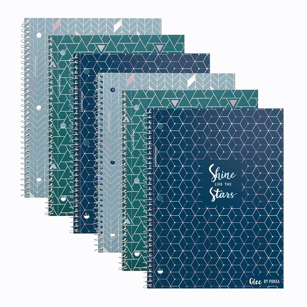 Single Subject Spiral Bound Notebooks With 100 Pages Of 3 HolePunched