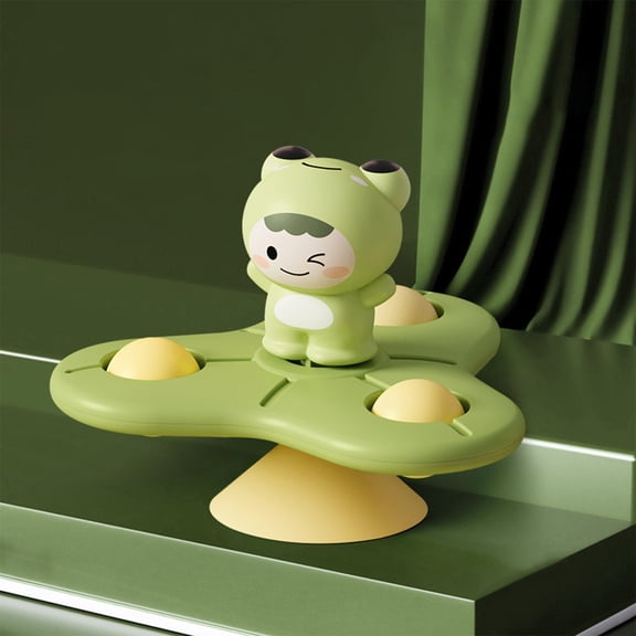 Single Suction Cup Spinning Toy,Rotating Educational Fidget Spinner,Tabletop Bath Play,Hand Eye Coordination Trainer,Visual Auditory Sensory Learning,Mini Interactive Early Learning Toy