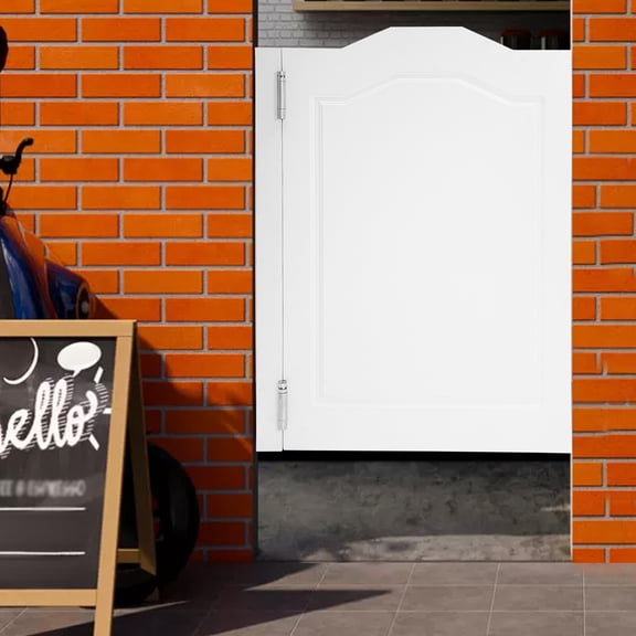 Single Swinging Door, White, Partition Door 61cm x 91cm x 3.5cm, Wood Room Divider for Hallway, Easy Installation