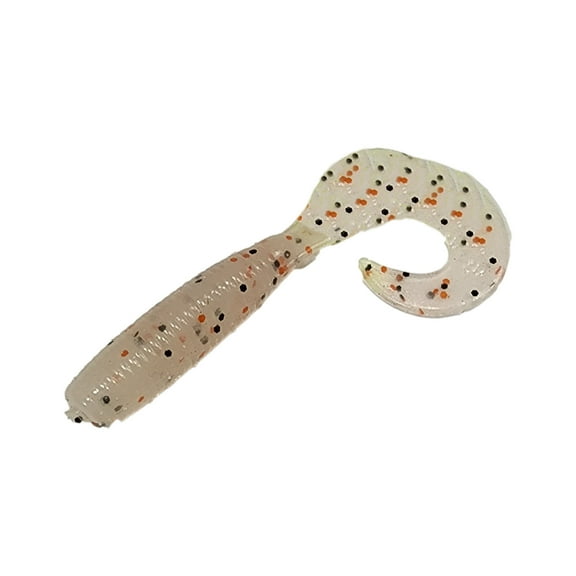 Single Tail Grub Milky Sand 4"