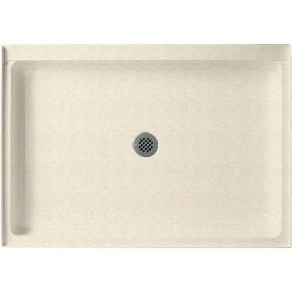 Single Threshold Shower Floor with Drain in Pebble