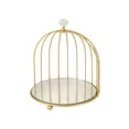 thumbnail image 1 of Single Tier Gold Birdcage Display Stand, Elegant Dessert Tray And Snack Rack For Tabletop Organization, Versatile Display Piece For Kitchen Vanity Or Tea Party Setup, 1 of 6